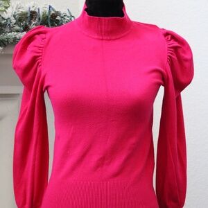 Love Trend New York Puff & Long Sleeve Winter Blouse Collar Neck Workwear Casual